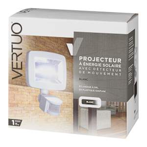Projecteur à énergie solaire avec détecteur de mouvement VERTUO