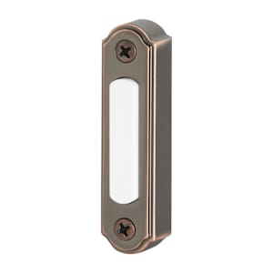 Illuminated Wired Metal Doorbell Push Button Oil Bronze