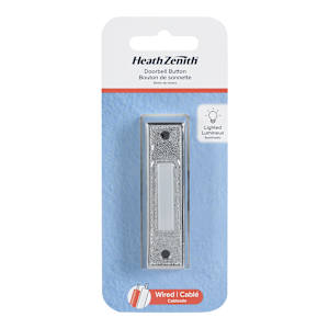 Illuminated Wired Doorbell Push Button Silver