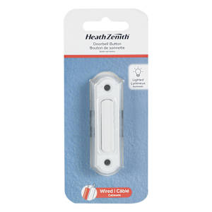 Illuminated Wired Metal Doorbell Push Button White
