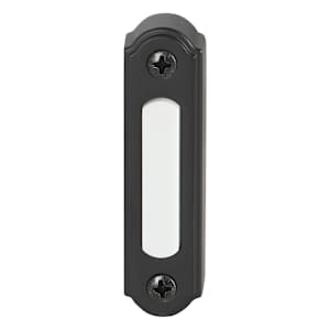 Illuminated Wired Metal Doorbell Push Button Black