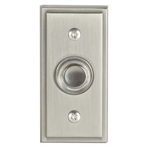 Illuminated Wired Metal Doorbell Push Button Nickel