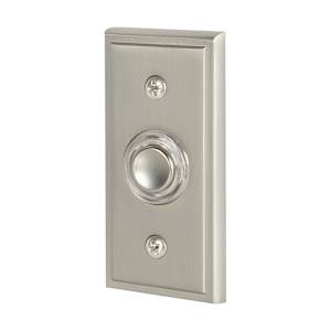 Illuminated Wired Metal Doorbell Push Button Nickel