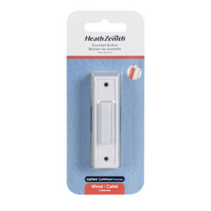Illuminated Wired Doorbell Push Button White