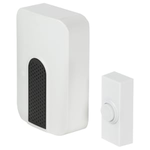 Wireless Plug-In Doorbell with Push Button White