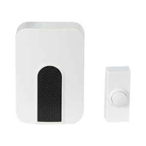 Wireless Plug-In Doorbell with Push Button White