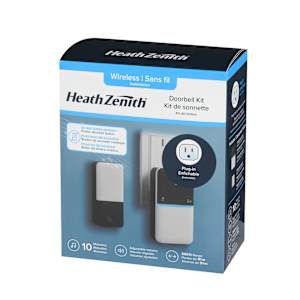 Wireless Plug-In Doorbell with Push Button Black and White