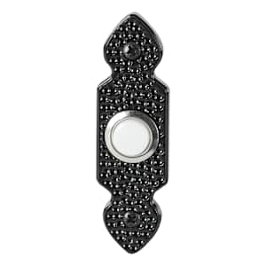 Illuminated Wired Doorbell Push Button Black