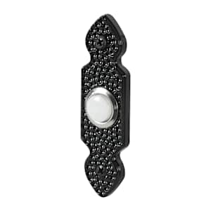 Illuminated Wired Doorbell Push Button Black