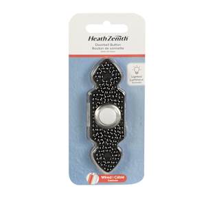 Illuminated Wired Doorbell Push Button Black
