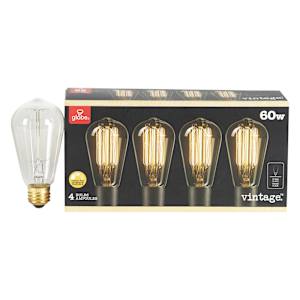 Vintage S60 Incandescent Light Bulbs Pkg/4