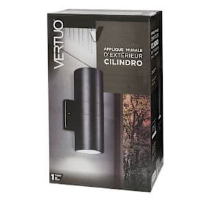 VERTUO Cilindro 2-light Outdoor Wall Mount Black