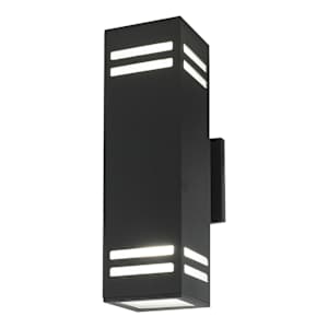 VERTUO Fay 2-Light Outdoor Wall Mount Black