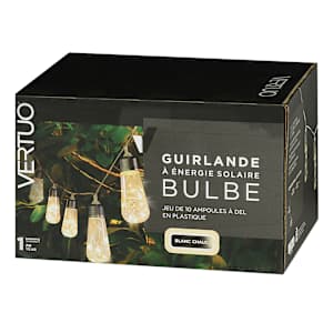 Guirlande à énergie solaire Bulbe VERTUO