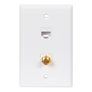 Network Cable and Coaxial Double Wall Plate