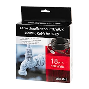 Câble chauffant pour tuyau 18 pi