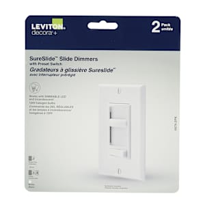 Decora Sureslide Universal Slide Dimmer Pkg/2