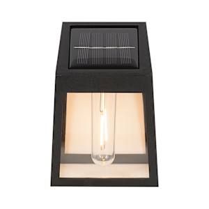 VERTUO Alex Solar Powered Wall Lights Pkg/2 Black