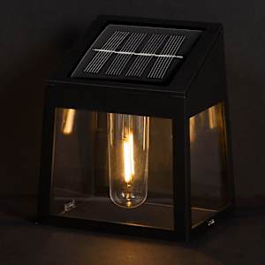 VERTUO Alex Solar Powered Wall Lights Pkg/2 Black