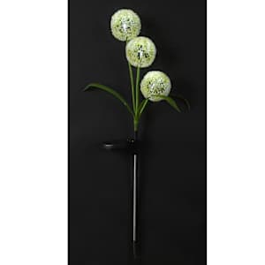 Lampe DEL à énergie solaire Fleurs blanches VERTUO