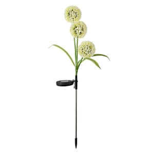 Lampe DEL à énergie solaire Fleurs blanches VERTUO