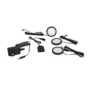 VERTUO Puck LED Lighting System Black Pkg/3