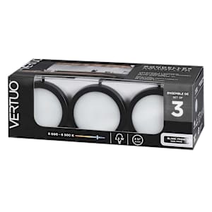 VERTUO Puck LED Lighting System Black Pkg/3