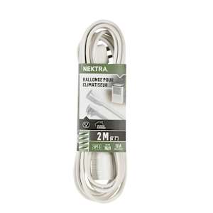 NEKTRA Indoor Air-Conditioner Extension Cord 2 m