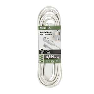 NEKTRA Indoor Small Device Extension Cord 4.5 m