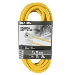NEKTRA Outdoor Extension Cord 7,5 m