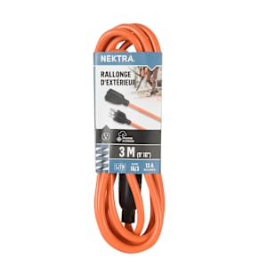 NEKTRA Outdoor Extension Cord 3 m