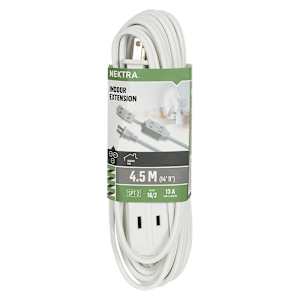 NEKTRA Indoor Extension Cord 4.5 m