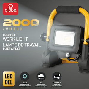 Lampe de travail portative DEL 2 000 lumens