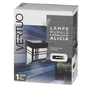 VERTUO Alicia Solar Wall Light Black