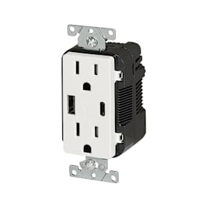 Secure Electrical Outlet Decora 15 A + 2 USB Ports
