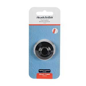 Illuminated Wired Doorbell Push Button Black