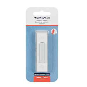 Illuminated Wired Doorbell Push Button White