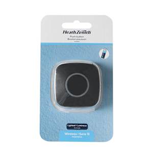 Illuminated Wireless Doorbell Push Button Black