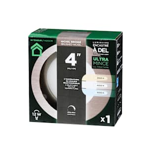VERTUO Ultrathin LED Recessed Light 4 in. Brushed Nickel