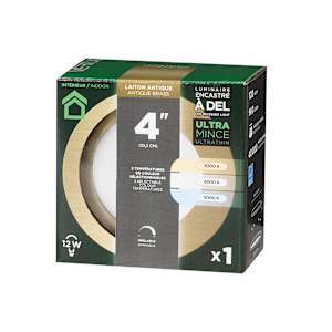 VERTUO Ultrathin LED Recessed Light 4 in. Antique Brass