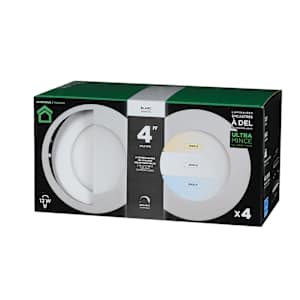 VERTUO Ultrathin LED Recessed Lights 4 in. Pkg/4 White