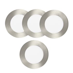 Encastrés DEL ultraminces nickel brossé 4 po Pqt/4 VERTUO