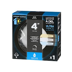 VERTUO Ultrathin LED Recessed Light 4 in. Black