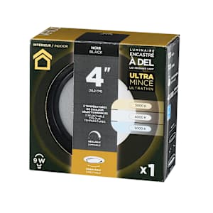 VERTUO Ultrathin LED Recessed Light 4 in. Black