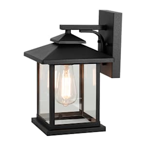 Borja 1-Light Outdoor Wall Mount Black
