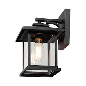 Borja 1-Light Outdoor Wall Mount Black
