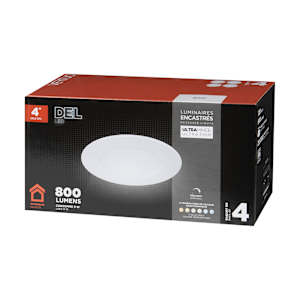 VERTUO Ultrathin LED Recessed Lights 4 in Pkg/4 White