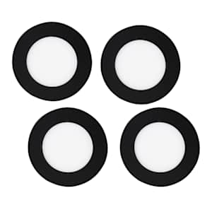 VERTUO Ultrathin LED Recessed Lights 4 in Pkg/4 Black