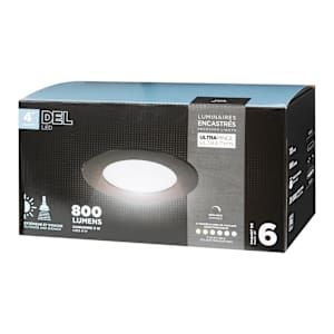 VERTUO Outdoor Ultrathin LED Recessed Lights 4 in Pkg/6 Black