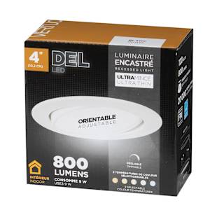 VERTUO Adjustable Ultrathin LED Recessed Light 4 in White